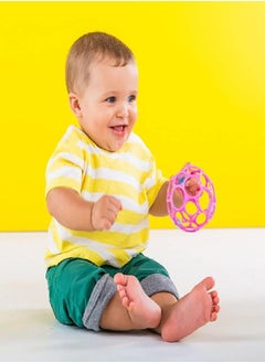 Bright Starts Bright Starts Oball Rattle Easy-Grasp Toy - Pink, Ages Newborn - 1 Count (Pack of 1)  - Image 2