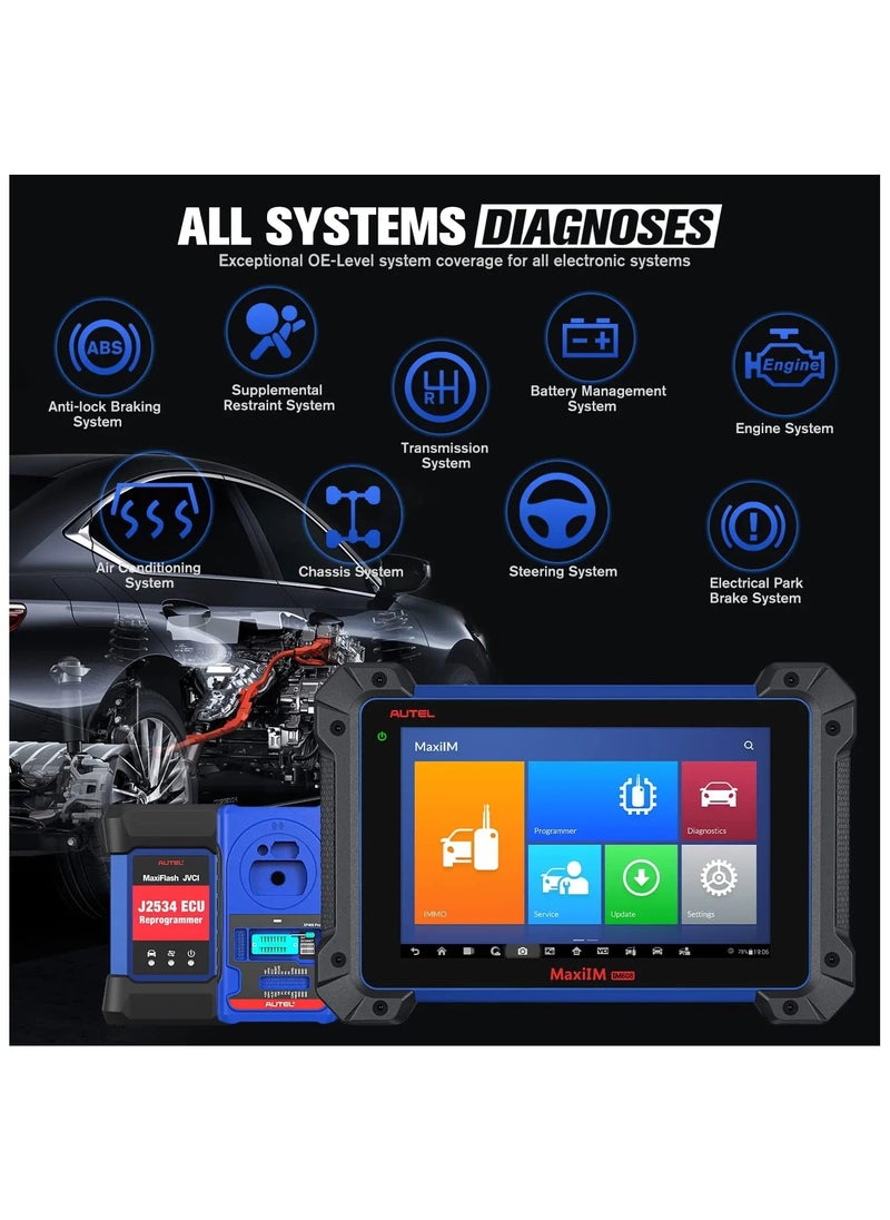 Autel - MaxiIM Autel IM608 Key Programming Diagnostic Tool With XP400 Key Programmer and J2534 ECU Reprogrammer Advanced Key Programmer OE-Level All Systems Diagnostics - Image 1