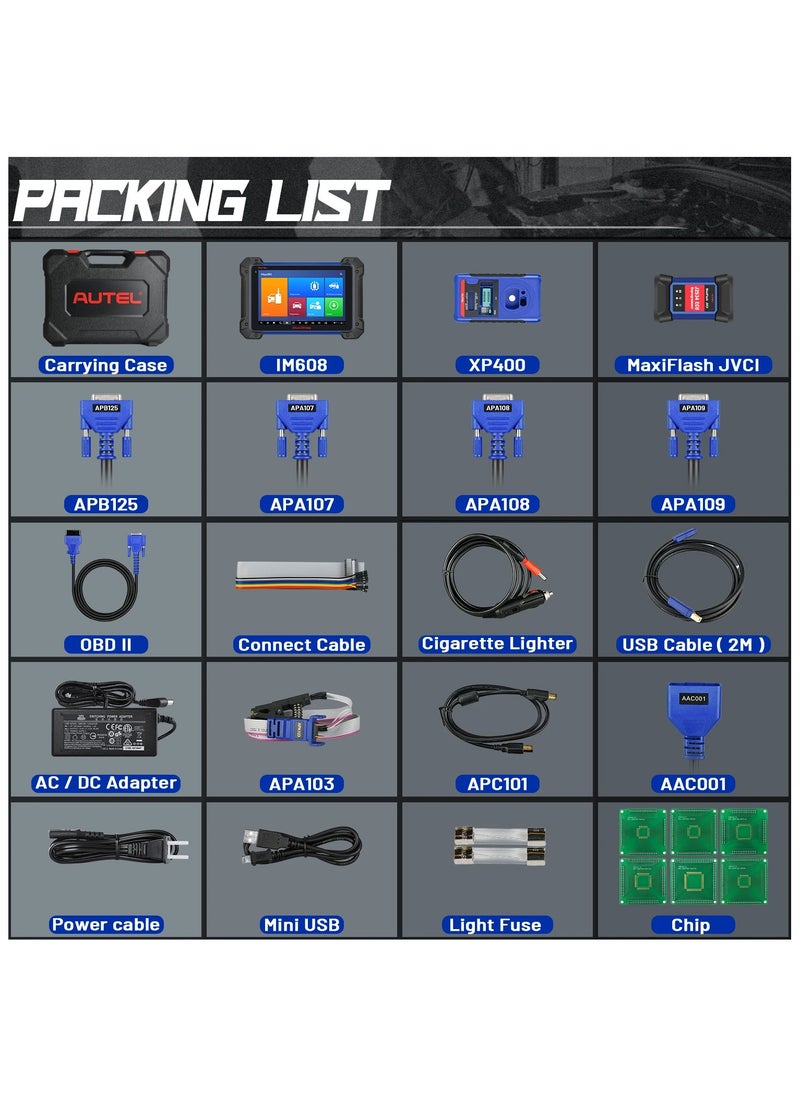 Autel - MaxiIM Autel IM608 Key Programming Diagnostic Tool With XP400 Key Programmer and J2534 ECU Reprogrammer Advanced Key Programmer OE-Level All Systems Diagnostics - Image 1