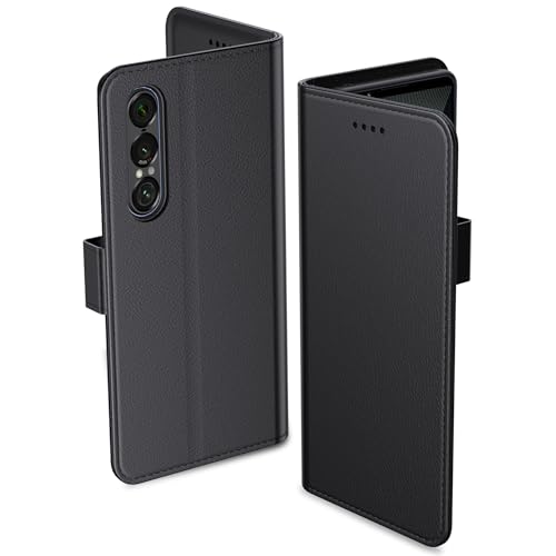 Aiziki Compatible for Sony Xperia 1 VII Case, PU Leather Flip Cover Wallet Protector with id Holder Card Slots Magnetic Closure Protective Phone Cover for Sony Xperia 1 VII Wallet Case, Black - Image 1