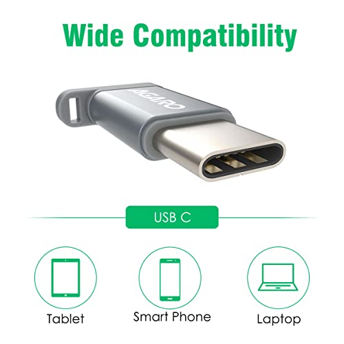 AGARO Micro USB to Type-C OTG Adapter - (Metallic Grey) - Image 5