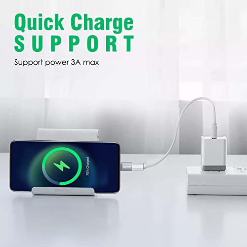 AGARO Micro USB to Type-C OTG Adapter - (Metallic Grey) - Image 3