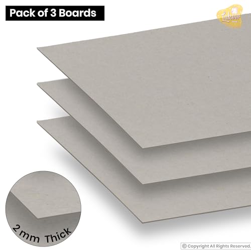Lakeer A3 Size Grey Board Cardstock Paper Board 2mm Thickness Pack of 3 Pcs - Image 3