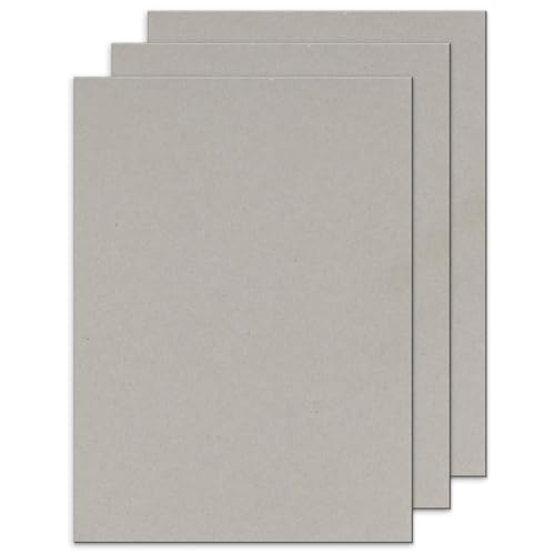 Lakeer A3 Size Grey Board Cardstock Paper Board 2mm Thickness Pack of 3 Pcs - Image 1