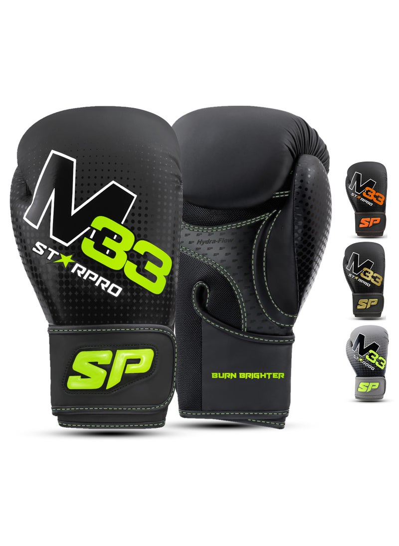 Starpro M33 Boxing Gloves - 8oz 10oz 12oz 14oz 16oz - Boxing Gloves for Training Sparring - Men and Women - One Piece Padding - Wrist Protection - Breathable  - Image 1