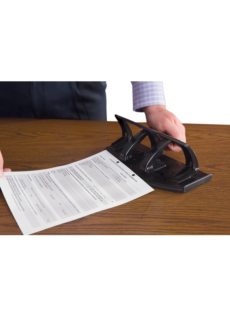 Master Martin Yale DP20 Master Paper Punch, Heavy-Duty Two-and Three-Hole Punch, Punches Up To 20 Sheets of 20 Pound Bond Paper, Includes High-capacity Chip Pan  - Image 1