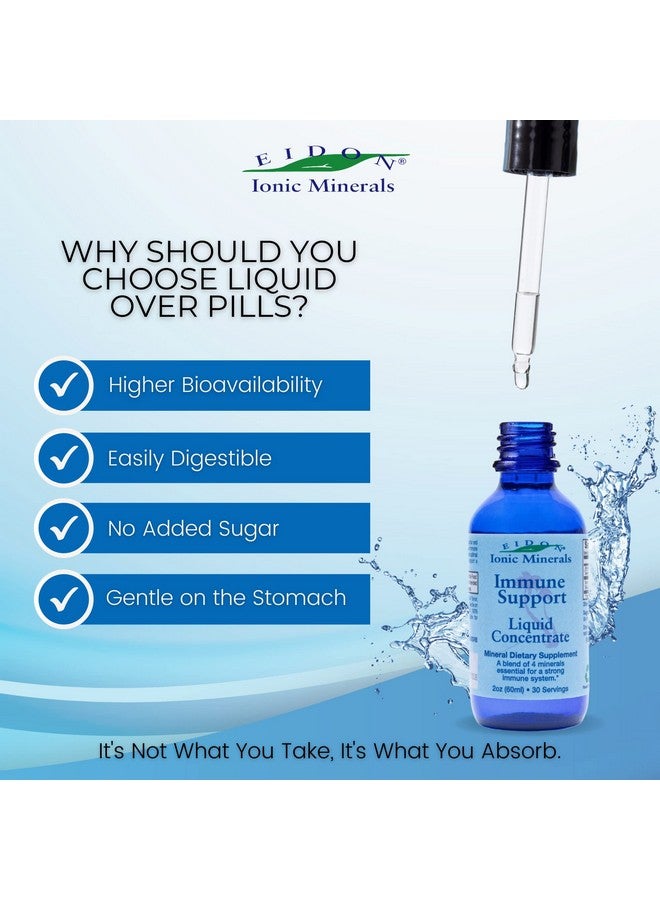 Eidon Ionic Minerals Immune Support Supplement Liquid Concentrate - Immune Booster Mineral Drops with Zinc, Selenium, Sulfur, Support & Maintain Immune System, Bioavailable, No Preservatives - 2 oz - Image 3