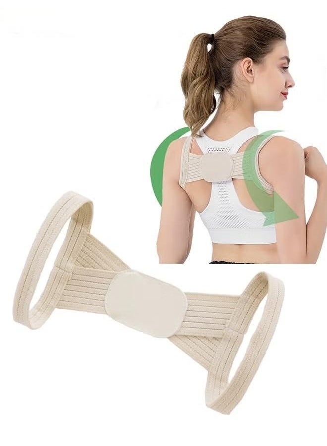 Posture Corrector, 1 Pcs Correction Belt Back Spine Support Adjustable Upper Brace for Clavicle and Providing Pain Relief Women Men, Breathable(L) - Image 1