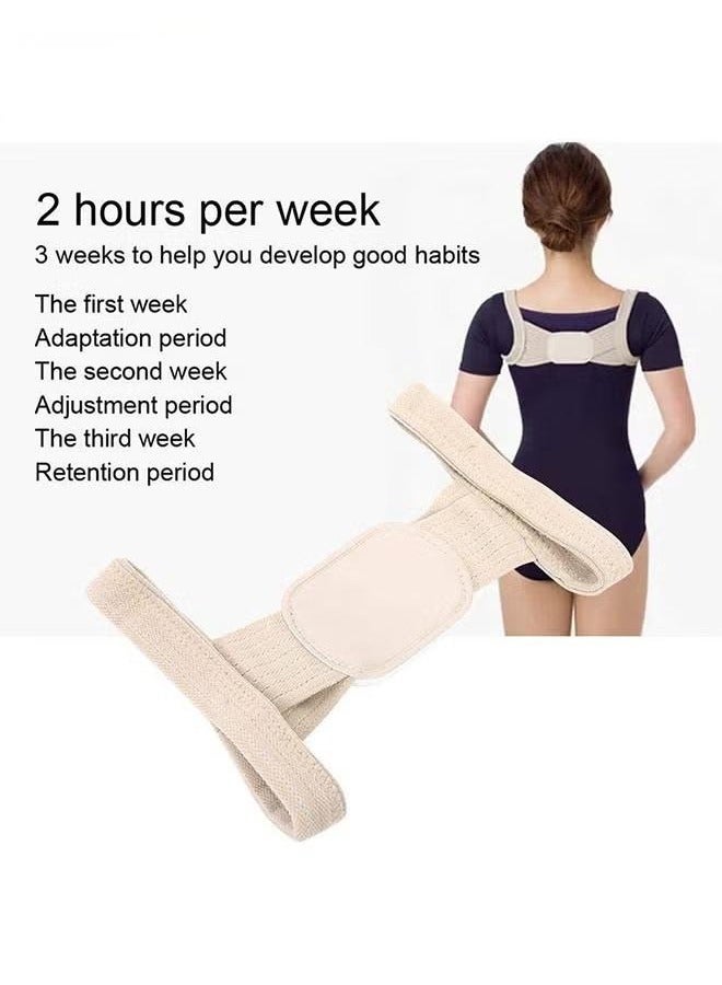 Posture Corrector, 1 Pcs Correction Belt Back Spine Support Adjustable Upper Brace for Clavicle and Providing Pain Relief Women Men, Breathable(L) - Image 3