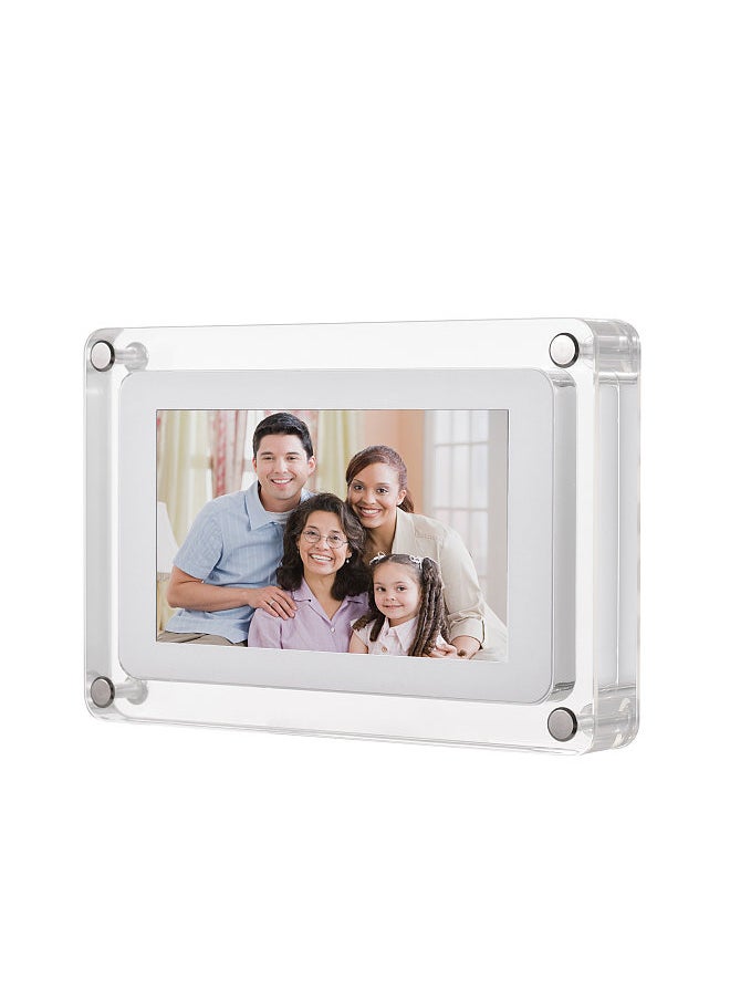 Generic 5 Inch Acrylic Digital Photo Frame Digital Picture Frame Photo/ Music/ Video Player Auto Rotation Built-in 8GB Memory Battery Gift for Friends Families  - Image 4