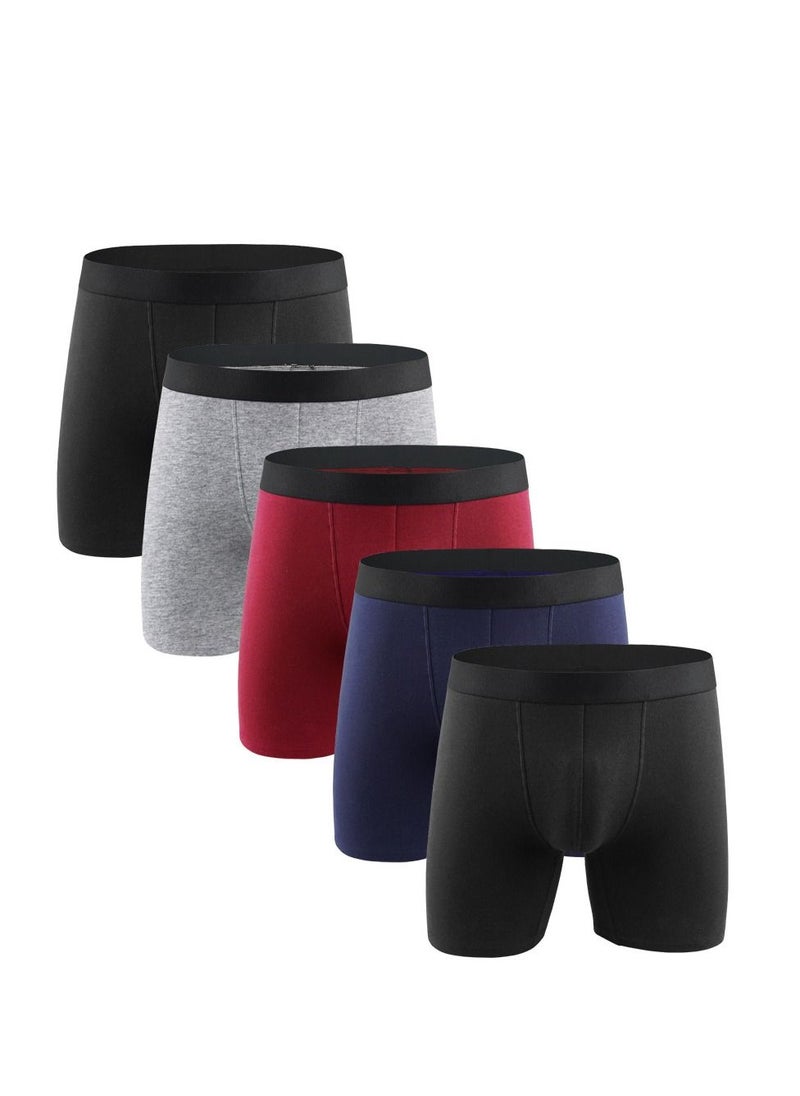 Loquat - 5PCS Men Breathable Underwear Brief Boxers Sets UK US Size - Image 1