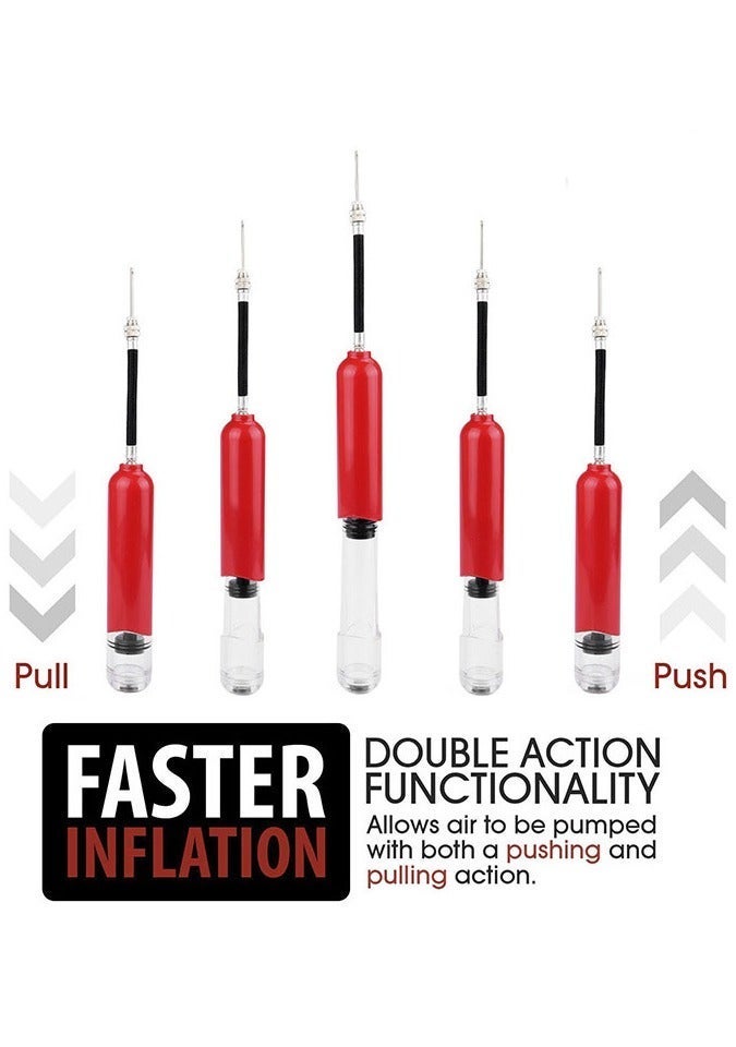 Horse Portable Air Pump, Sports Ball Tool Inflator Ball Pump Multifunctional for Basketball, Football, Volleyball, Portable Red Pump - Image 2