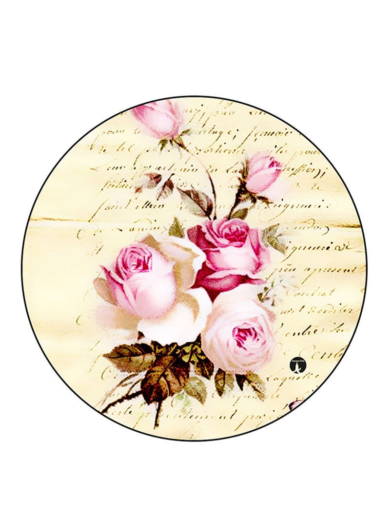 Flowers Printed Mouse Pad  Multicolour