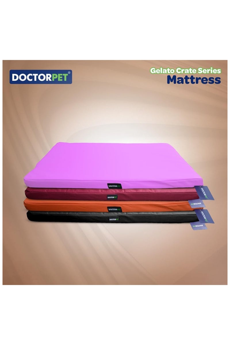 DOCTERPET Doctor Pet Gelato Series Crate Mattress Large - 61x92x6cm - Orange - Soft Washable Fabric, Cooling Effect, Eco-Friendly Fill, Non-Slip Base – Ideal for Medium to Large Dogs - Image 2
