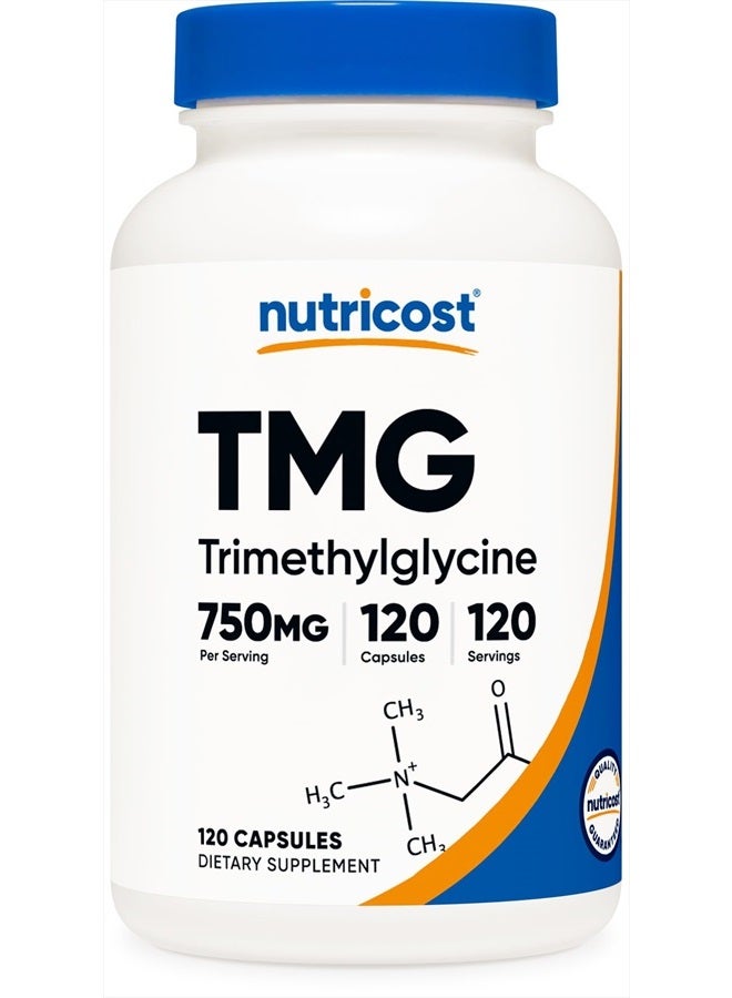 Nutricost TMG (Trimethylglycine) 750mg, 120 Capsules  - Image 1