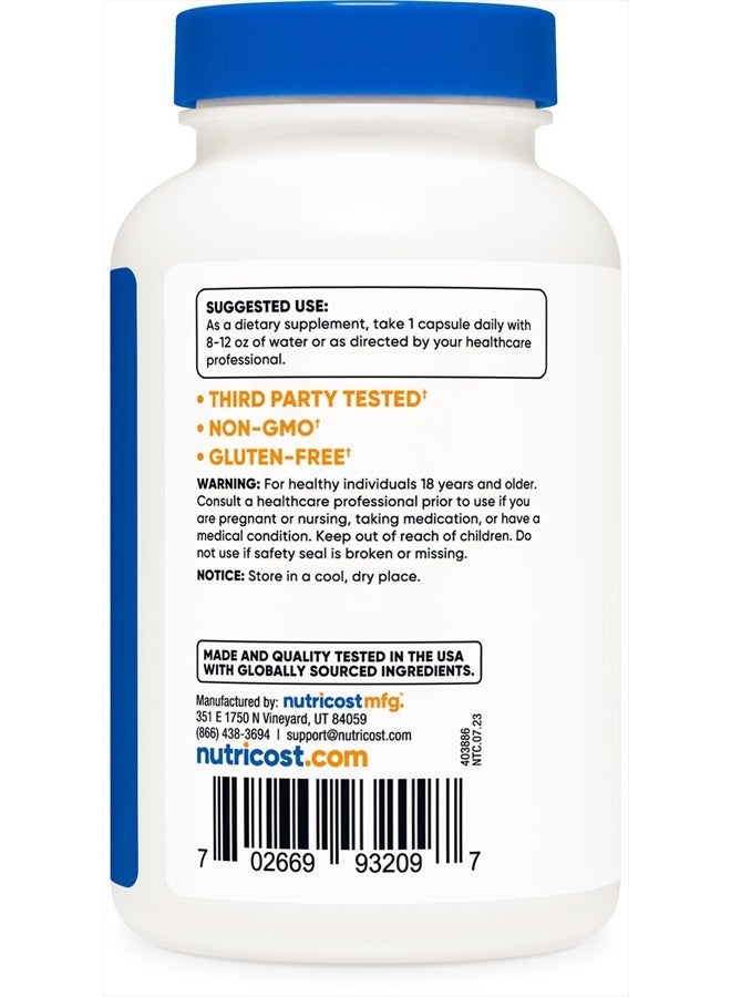 Nutricost TMG (Trimethylglycine) 750mg, 120 Capsules  - Image 2