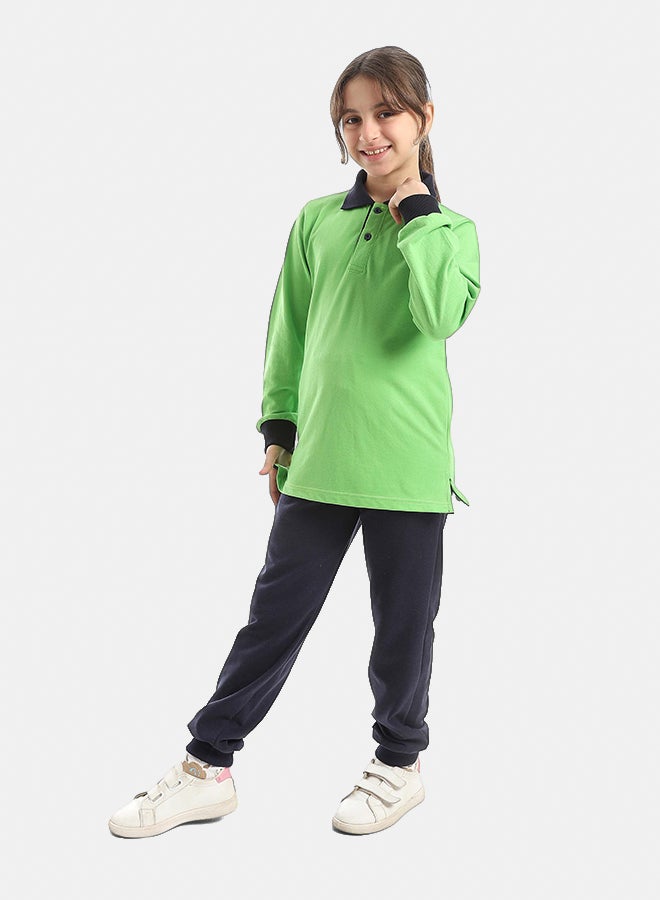 Red Circle Long Sleeve Polo Set & Pants Kids Unisex - Image 4