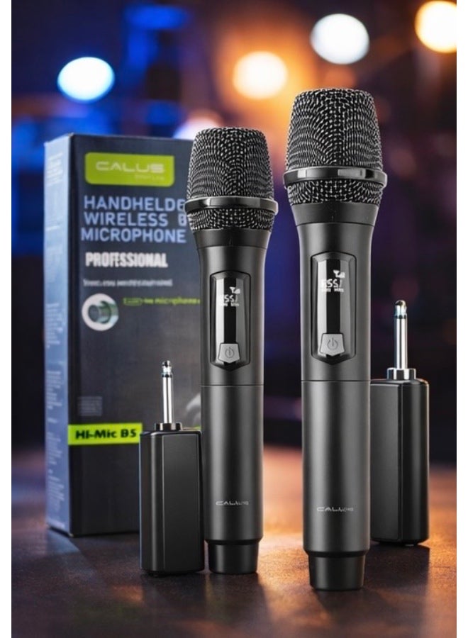 CALUS Hi-Mic B5 Wireless Microphone 2 Pieces Set – Professional 2.4G Handheld Dual Wireless Microphones with Receiver, 50m Range, USB-C Charging, High Fidelity Sound for Karaoke, Events & Presentations - Image 3