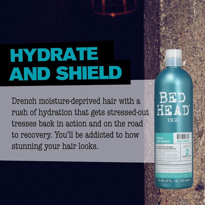 BED HEAD TIGI Urban Anti+Dotes Recovery Conditioner Damage Level 2  For Dry Damaged Hair Softens Hair Restores Moisture & Shine Deep Hydration 2536 oz (Pack of 2) - Image 2