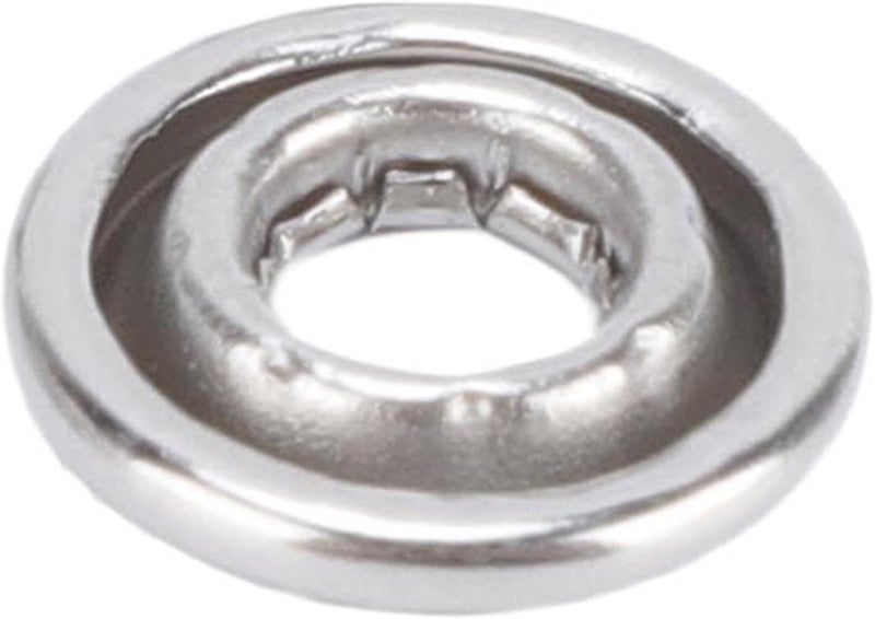 Stainless Steel Prong Snap Buttons 10mm Hollow Design Metal Snap Fasteners for Clothing Home Repair 100 Sets Pack (Silver Edged White Bead) - Image 5