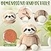 Hungdao Sloth Microwavable Weighted Stuffed Animals Heated Stuffed Animal 9 Inch Lavender Scented Sloth Plushie Soft Plush for Warmth Comfort Birthday Gift - Image 4
