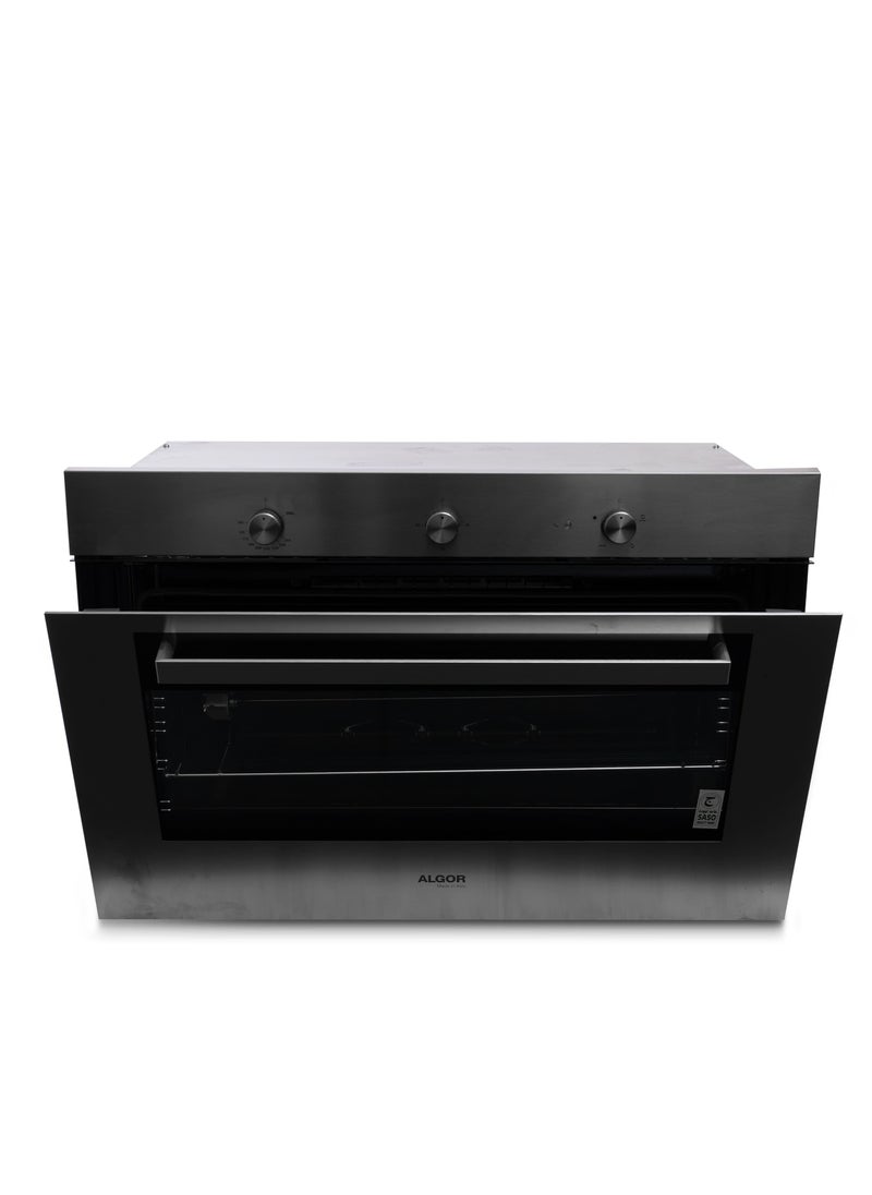 ALGOR Algor Electric Built-in Oven, 5 Functions, 90 Cm, 110 L, Interior Lighting, Timer, Italy, Steel - AL-OK94GX  - Image 2