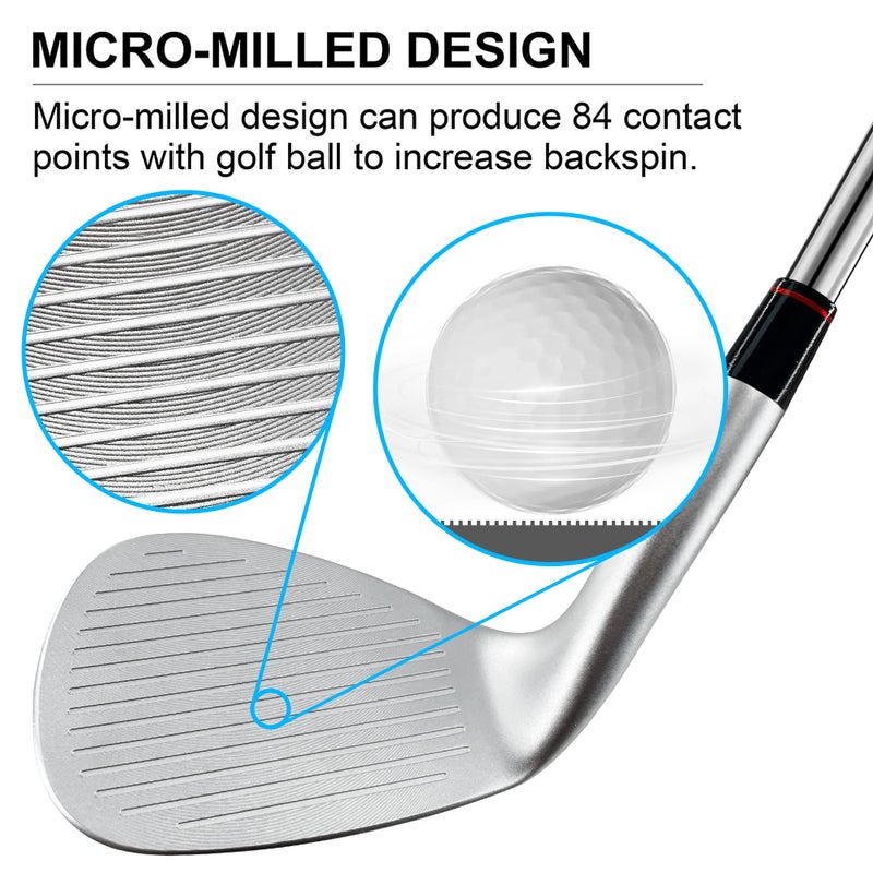 Yamato Golf Wedge Set or Individual Golf Wedges 50/52/54/56/58/60 Golf Gap Wedge Sets Sand Wedge|Lob Wedge Golf Clubs for Men & Women Milled Face for High Spin - Image 2
