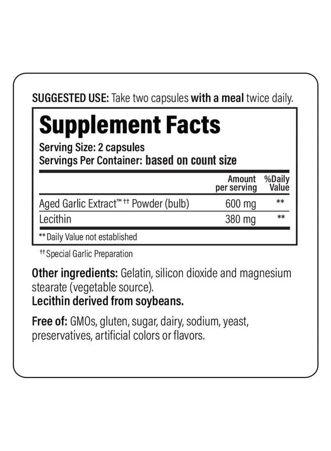 kyolic Aged Garlic Extract Formula 104 Cholesterol, 100 Capsules - Image 3