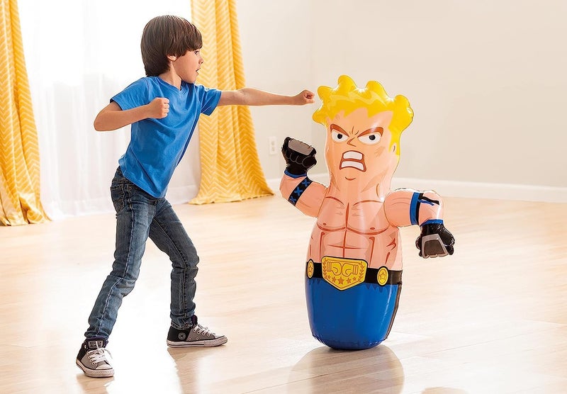 NELSTRAB :- Bob Punching Bag for Kids - 3D Inflatable PVC Children Kids Boys Girls Hit Me Punching Bob Bag Toy for Outdoor & Indoor Playing(Multi Color)(1 PIS) - Image 2