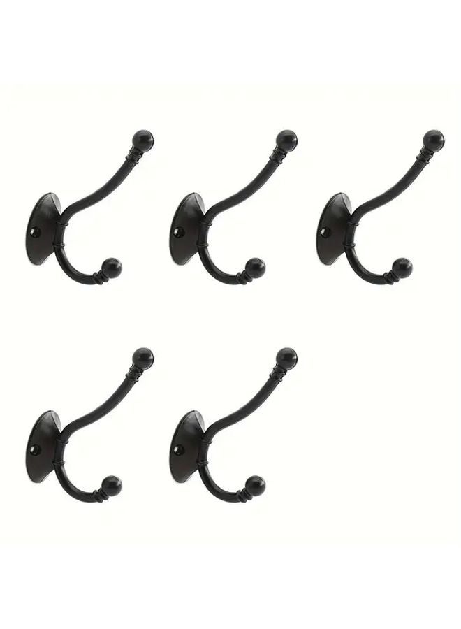 5 قطع خطافات حائط معدنية مقاومة للماء وسهلة التركيب للمعاطف المناشف المفاتيح المرآب المطبخ الحمام - Image 2