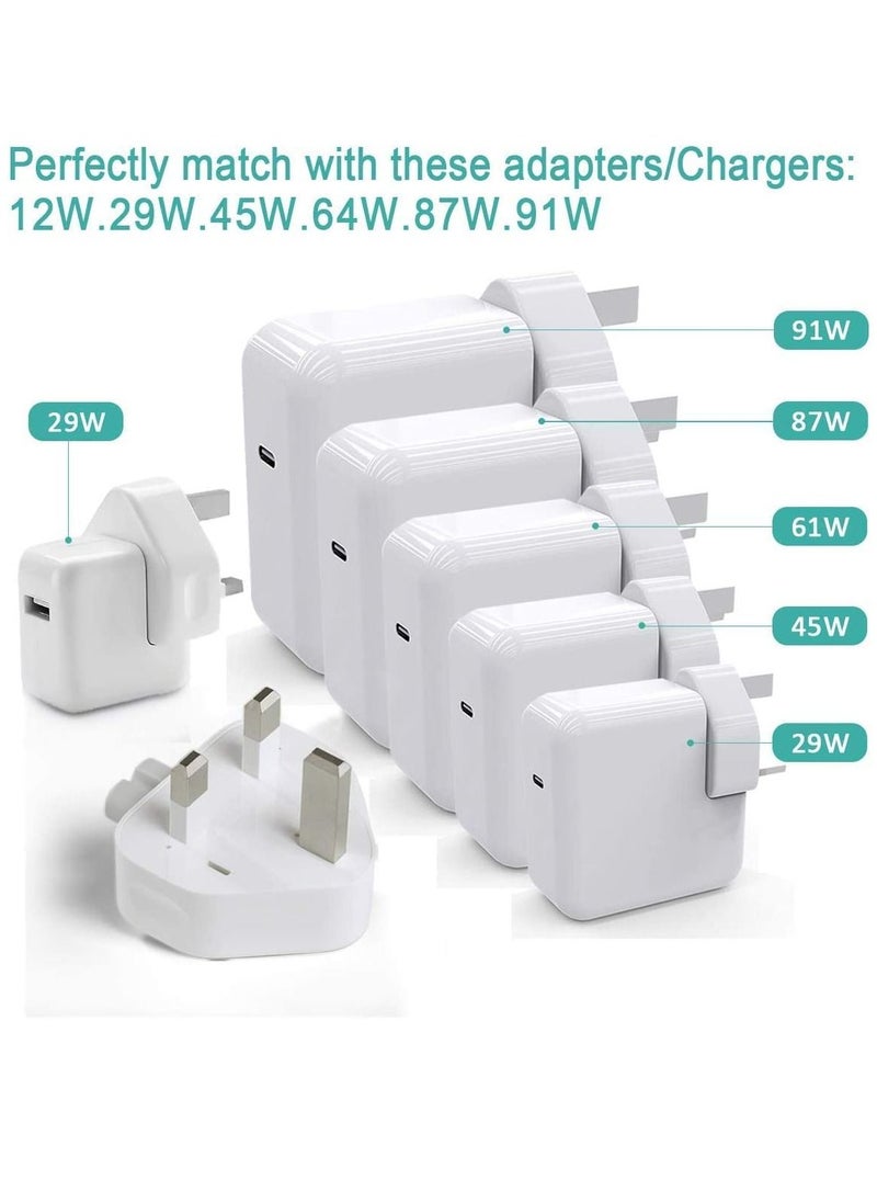 Ntech - Ntech 3 pin Detachable Electrical UK Plug Duck Head for Apple iPad iPhone USB Charger MacBook Power Adapter UK Plug pack of 4 - Image 1
