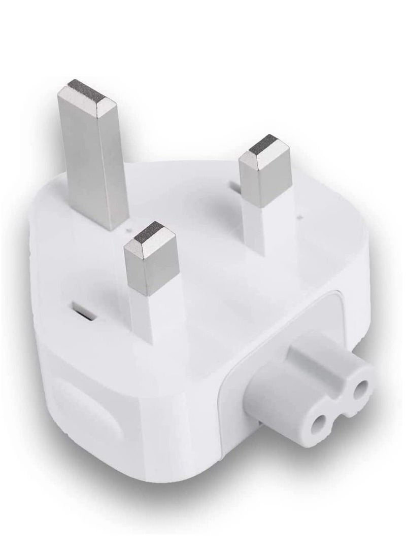 Ntech - Ntech 3 pin Detachable Electrical UK Plug Duck Head for Apple iPad iPhone USB Charger MacBook Power Adapter UK Plug pack of 4 - Image 1