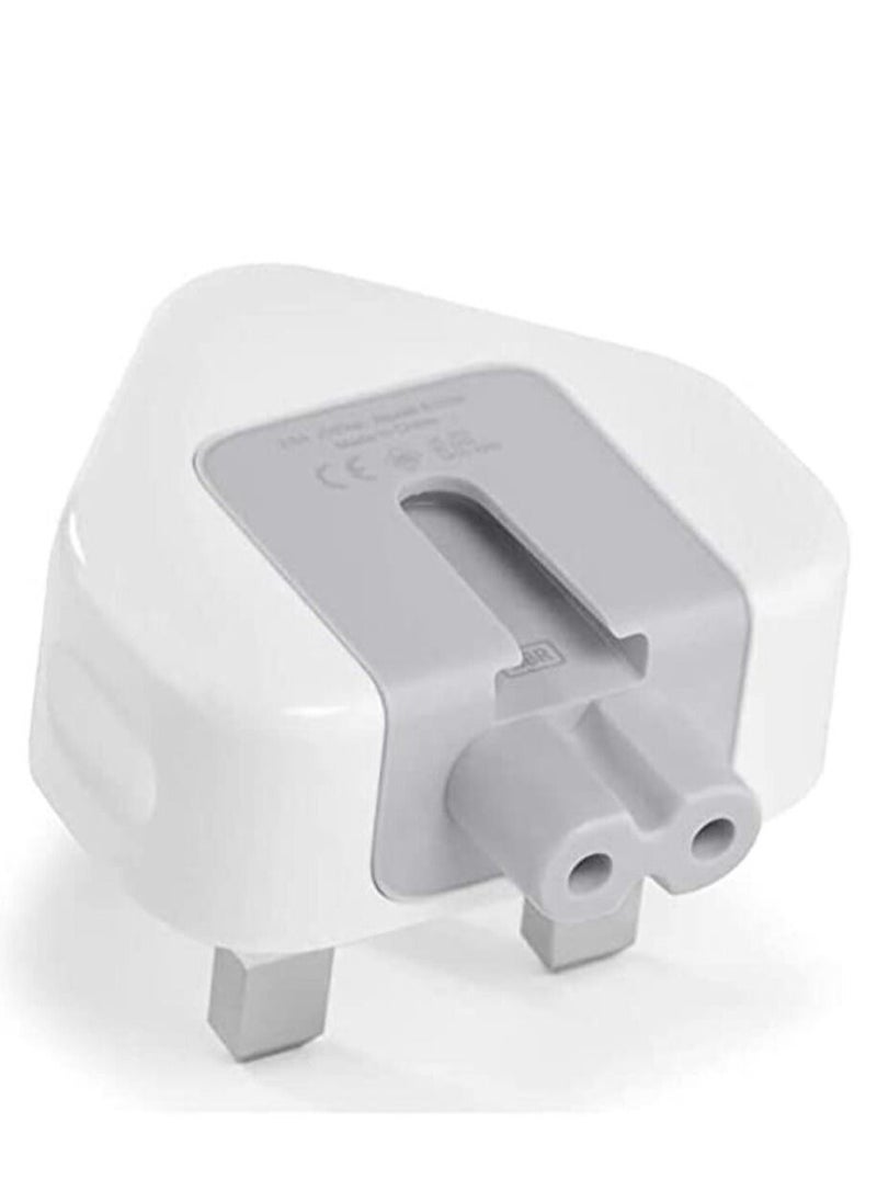 Ntech - Ntech 3 pin Detachable Electrical UK Plug Duck Head for Apple iPad iPhone USB Charger MacBook Power Adapter UK Plug pack of 4 - Image 1