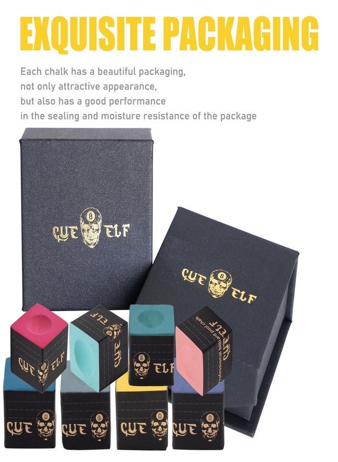 CUEELF Cube Pool Cue Chalk Technology Billiard Pool Stick Chalk with Storage Box Included (Rose red) - Image 5
