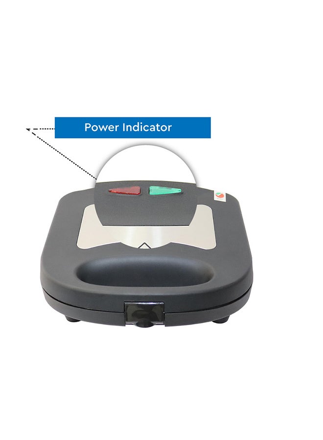 نوبل شواية لصنع  الساندويتش + طبق للوافل طراز NSM30G 700 W NSM30G أسود/فضي - Image 5