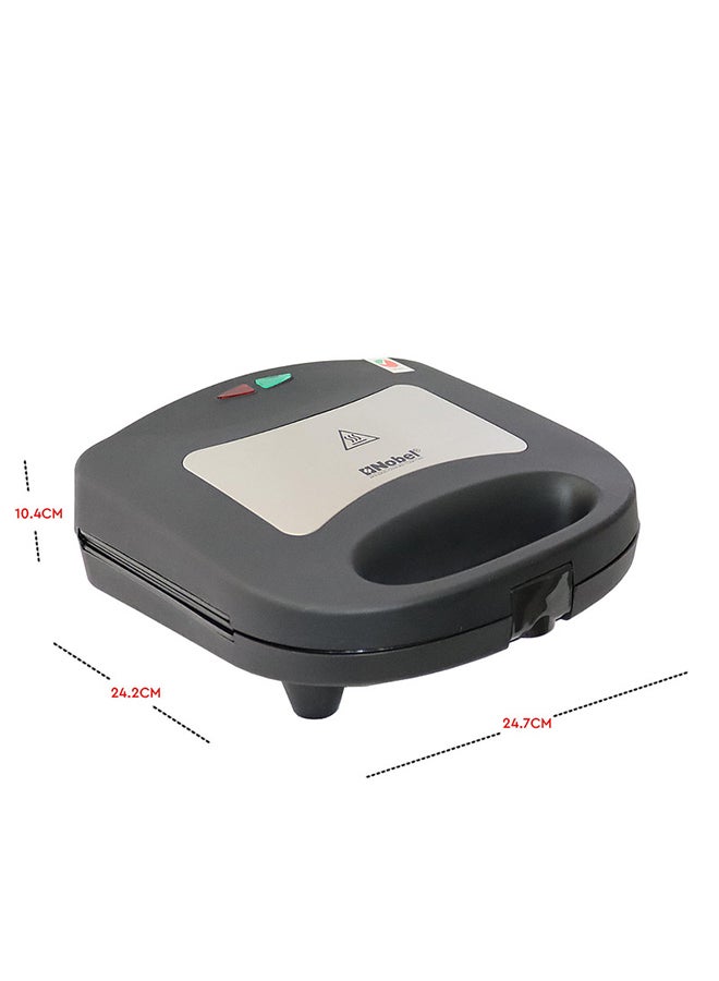نوبل شواية لصنع  الساندويتش + طبق للوافل طراز NSM30G 700 W NSM30G أسود/فضي - Image 3