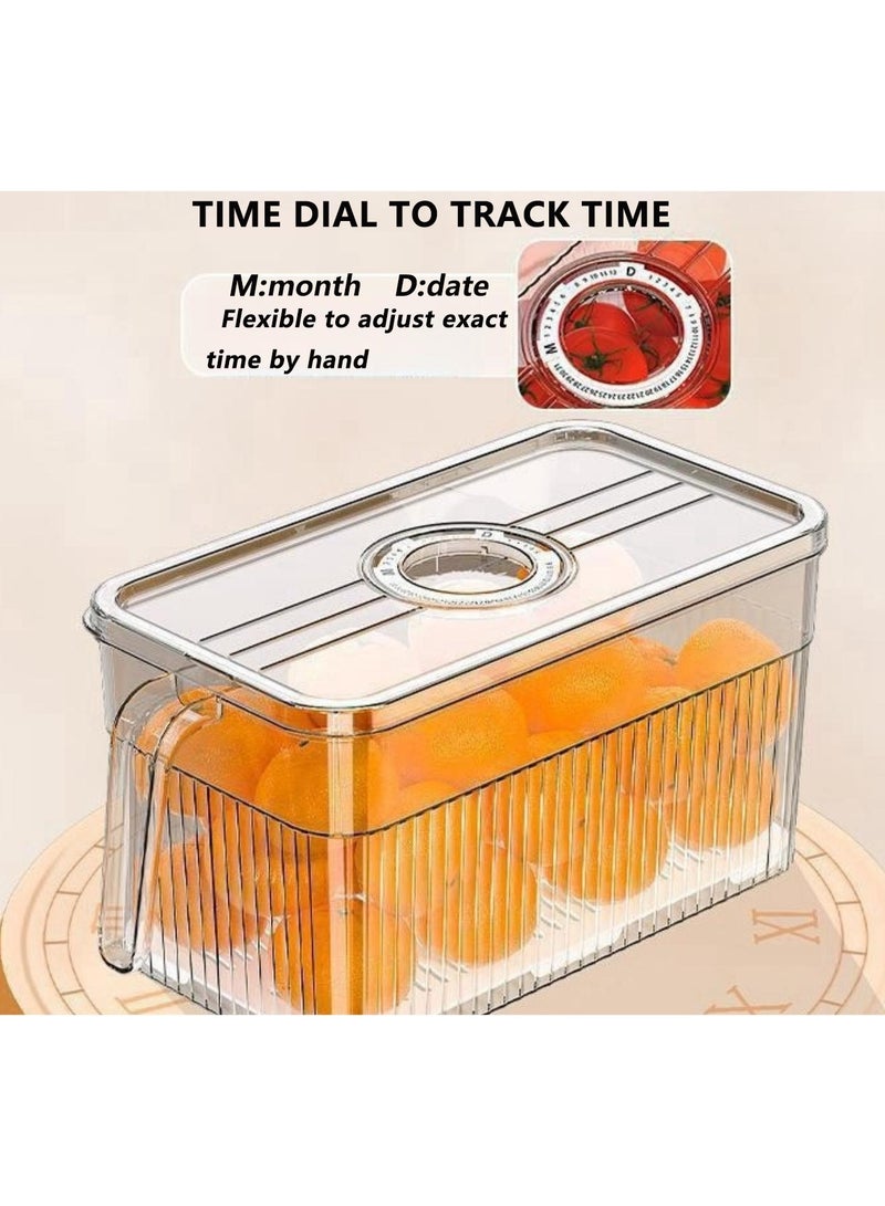 3-Pack Containers for Fridge Stackable Food Storage Produce Saver Containers for Refrigerator, Berry Keeper Boxes for Fridge with Removable Drain Tray Keep Fresh for Vegetables,Fruit,Salad - Image 4