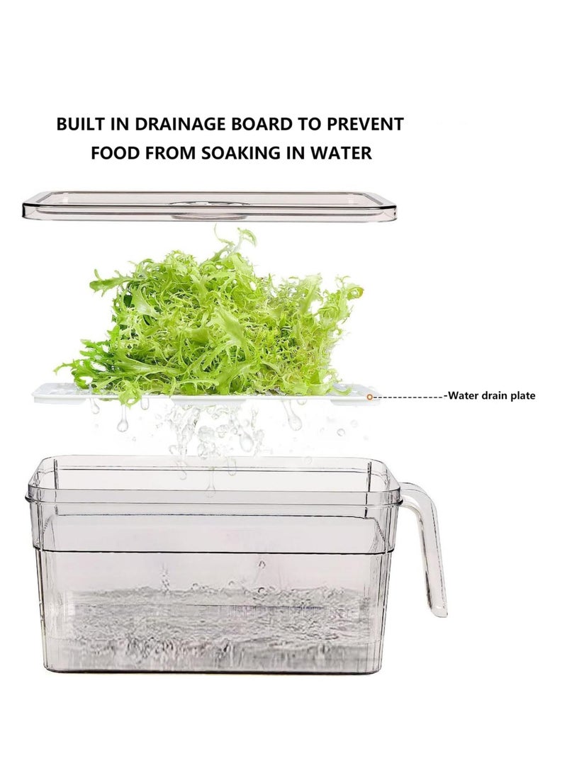 3-Pack Containers for Fridge Stackable Food Storage Produce Saver Containers for Refrigerator, Berry Keeper Boxes for Fridge with Removable Drain Tray Keep Fresh for Vegetables,Fruit,Salad - Image 3
