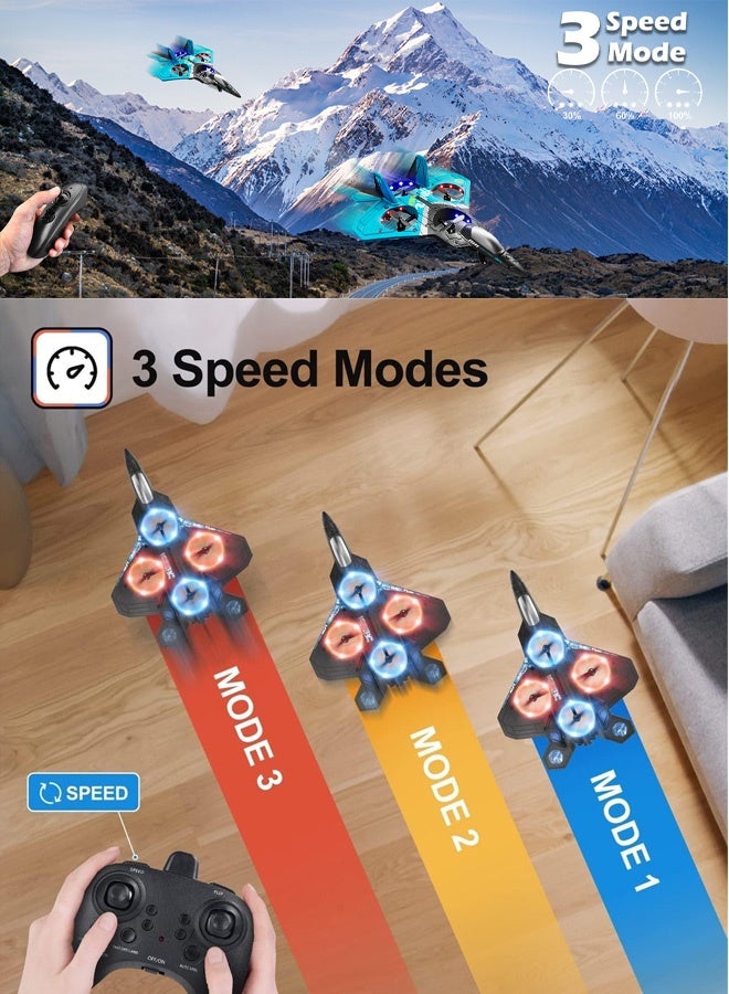 3-speed RC Remote Control Airplane Remote Control Fighter Drone Hobby Plane Glider AirplaneToys RC Drone Kids Gift (yellow)  - Image 4