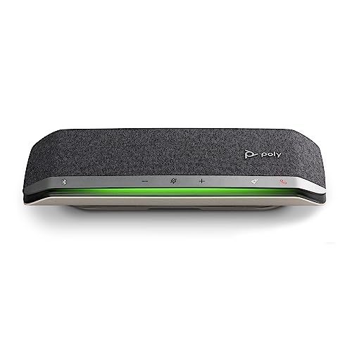 Poly Sync 40 Smart Speakerphone Plantronics Flexible Workspaces Connect to PCMac via USBA or USBC and Smartphones via Bluetooth Works with Teams Zoom Amazon Exclusive - Image 1