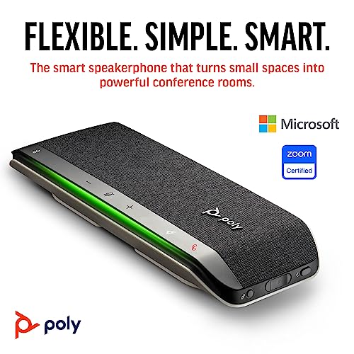 Poly Sync 40 Smart Speakerphone Plantronics Flexible Workspaces Connect to PCMac via USBA or USBC and Smartphones via Bluetooth Works with Teams Zoom Amazon Exclusive - Image 3