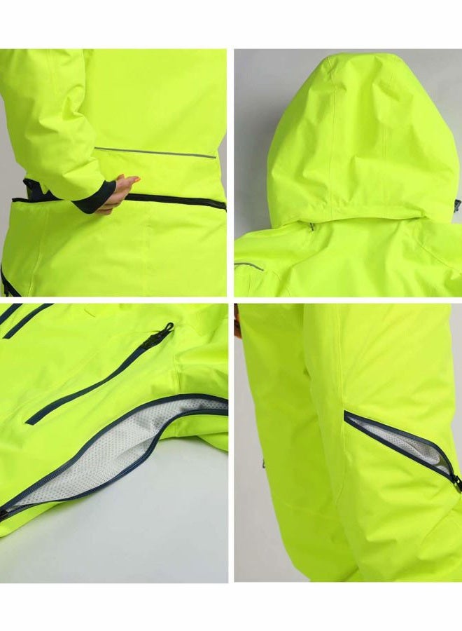MOUS ONE Women One Pieces Ski Suits Waterproof Warm Insulated Ski Jumpsuit Removable Hood Snowsuit for Snow Sport, Yellow, XXL - Image 5