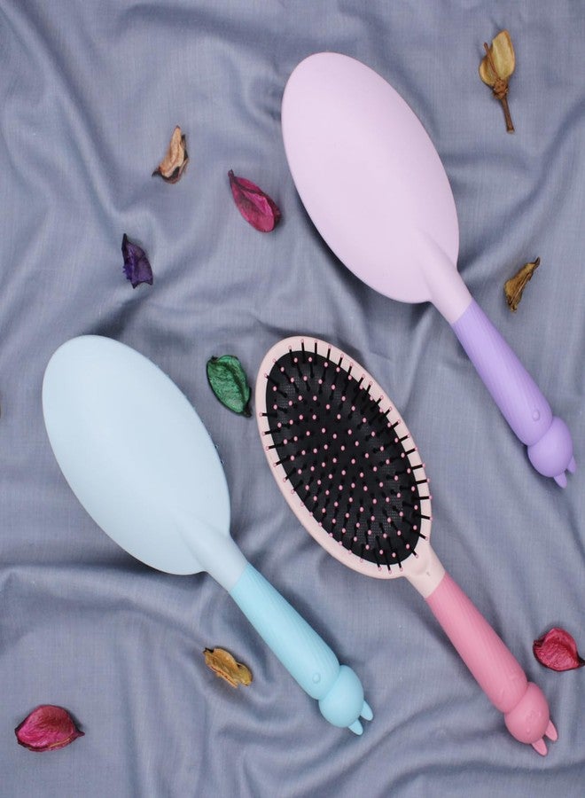 GLAN Beautiful Ultra Soft Hair Comb for Tangle Free Hairs for Adults and Kids Flexible Material Multicolor (Pack of 1) - Image 2