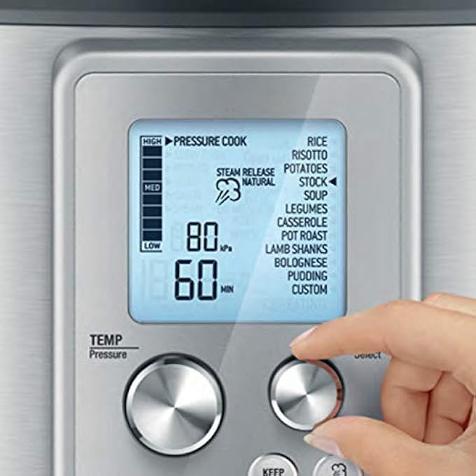 سيج جهاز Fast Slow Pro لتقليل القلي والتحمير والطهي البطيء والطهي بالضغط والبخار أو الحفاظ على الدفء إصدار الإمارات العربية المتحدة ضمان لمدة عامين من الشركة المصنعة - Image 5