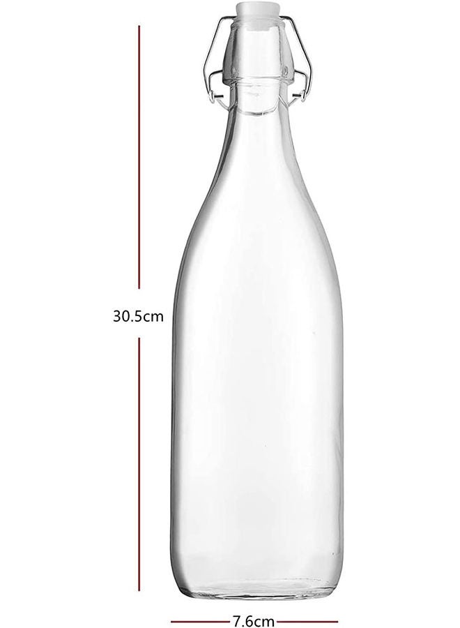 Star Cook Airtight 1L Flip Top Glass Bottle Brewing Bottles For Kombucha Kefir Beer Soda Juice Water Clear 1L 6Pcs - Image 2