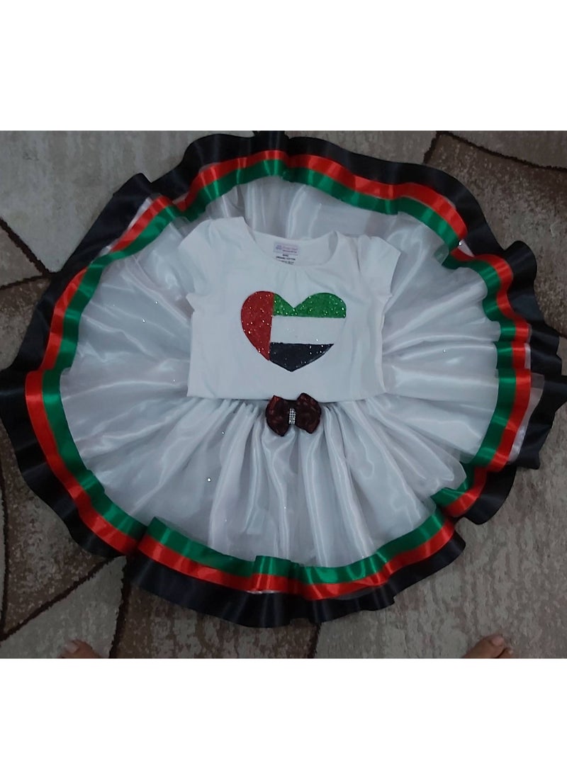 داديز أنجل تيشيرت يوم العلم الوطني لدولة الإمارات العربية المتحدة للبنات - Image 5