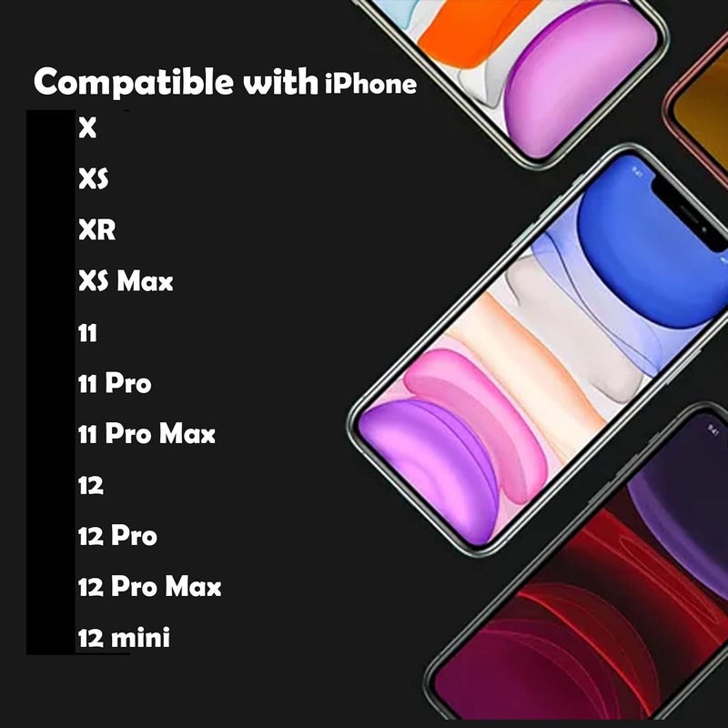 كاست ويف غطاء الكاميرا، غطاء ويب كام متوافق مع iPhone X/XS/XR/XS Max، لـ iPhone 11/11 Pro/11 Pro Max، لـ iPhone 12/12 Mini/12 Pro/12 Pro Max، يحمي الخصوصية والأمان، لا يؤثر على Face ID - قطعتان - Image 5