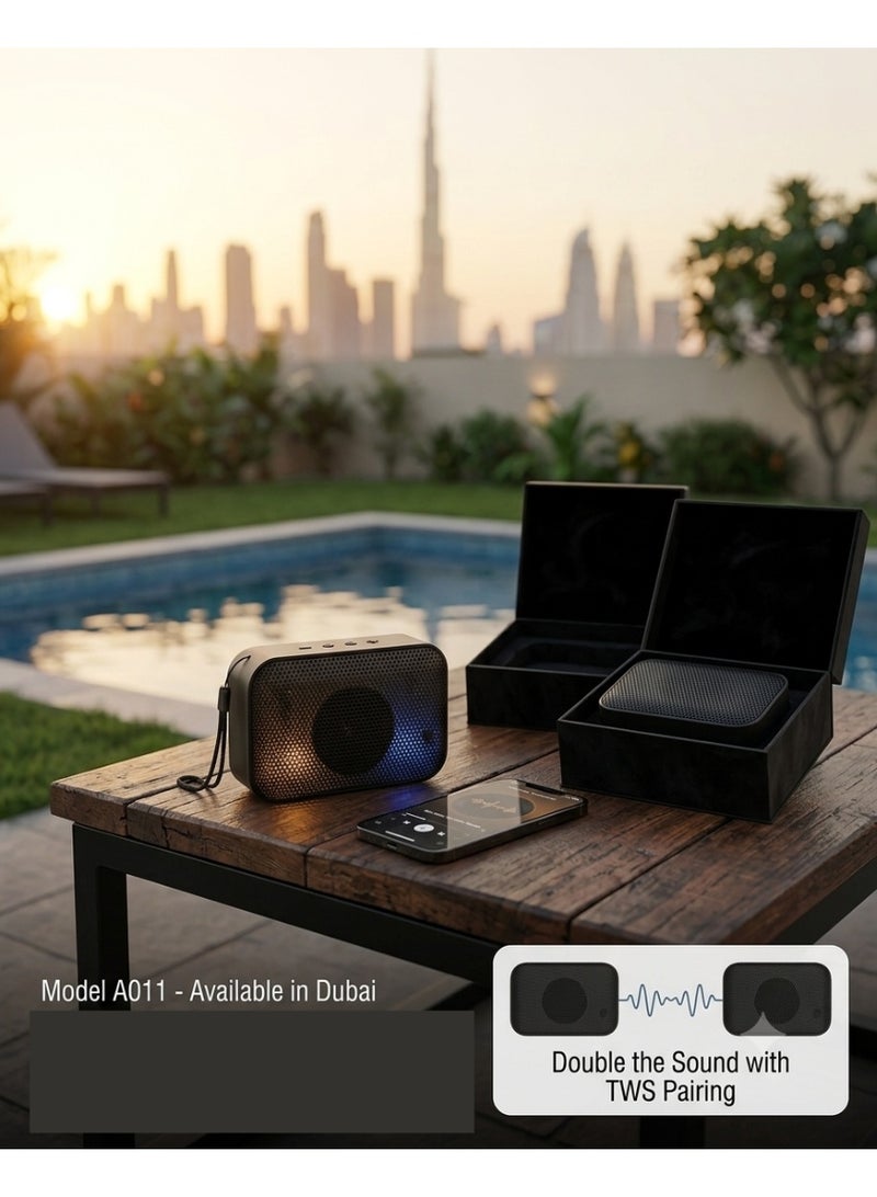 speakers bluetooth portable A011 - Wireless bluetooth speakers with LED Light, TWS Pairing bluetooth speakers, FM Radio & USB/TF Support - Image 5