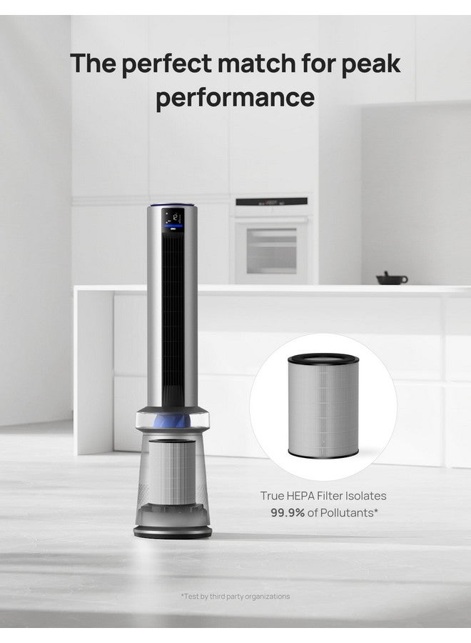 Dreo فلتر بديل لتنقية الهواء من دريو، فلتر HEPA لمروحة برج دريو MC710S، مع ترشيح من مرحلتين، أسود، قياسي (DR-HPA019) - Image 2