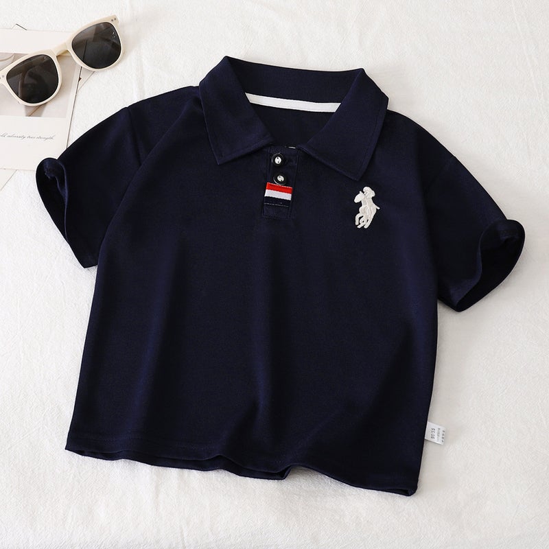 Boys' Polo Shirt Arrival Embroidered Baby Casual Lel Children'S Short Sleeve T-Shirt 2025 Summer Children'S Wear Batch - Image 3